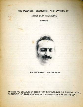 The Massages, Discourses, and Saying of Meher Baba Regarding Drugs